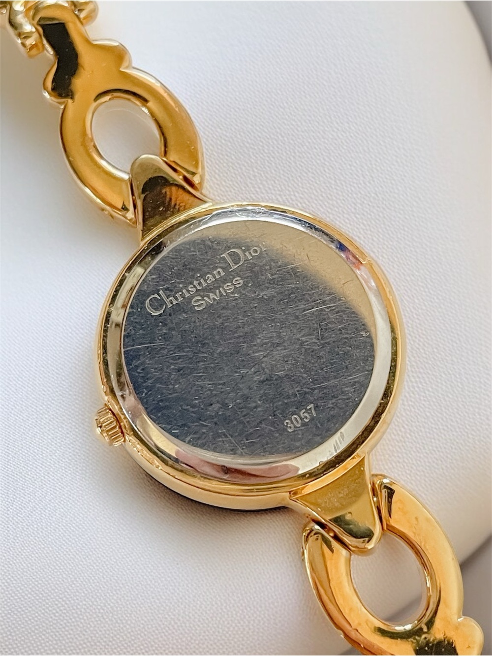 Christian Dior Gold With Black Change Bezel Link Bracelet Watch - Picture 12 of 16